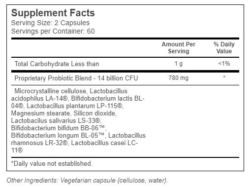 Now Nutrition Pb8 Pro-Biotic Vegetarian, 120 | Village Green Apothecary